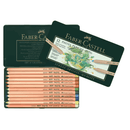 Faber-Castell Pitt Pastel Colour Pencils Tin 12 Set Coloured Professional 18-110012 - SuperOffice