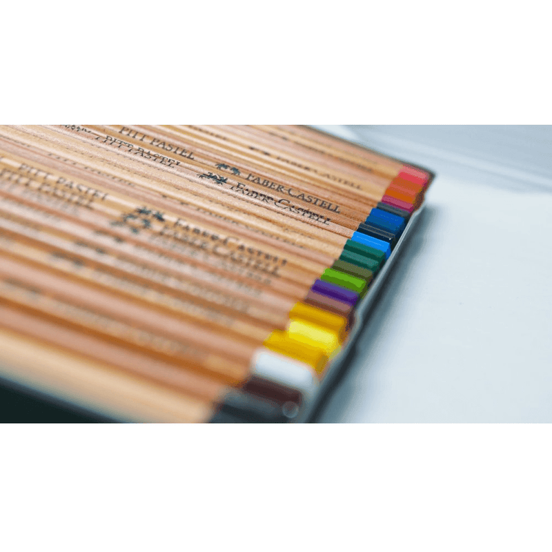 Faber-Castell Pitt Pastel Colour Pencils Tin 60 Set Coloured Professional 27-112160 - SuperOffice