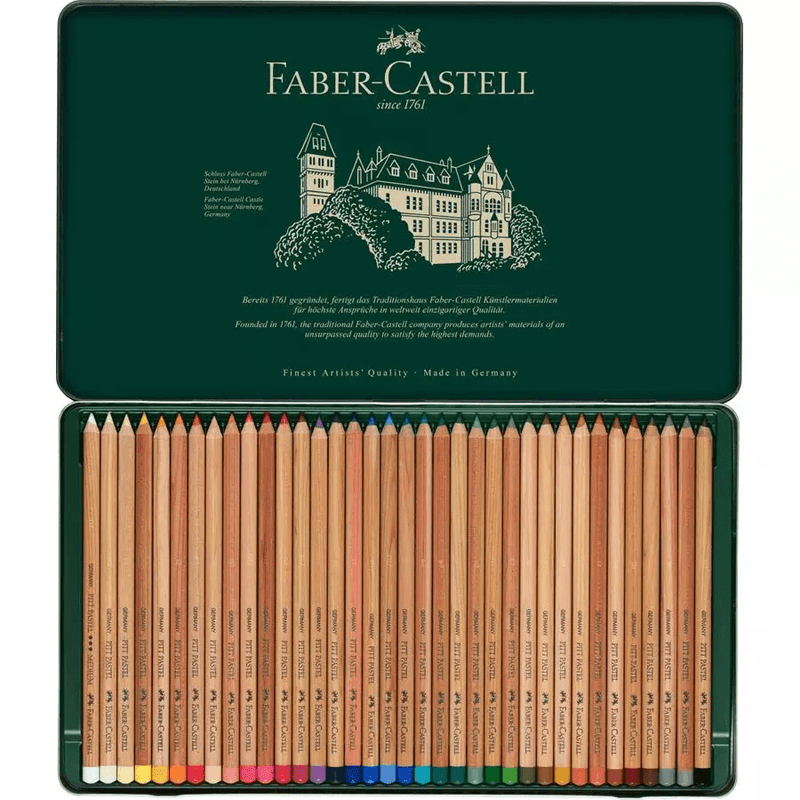 Faber-Castell Pitt Pastel Tin 36 Colour Pencils Artists Professional 112136 - SuperOffice