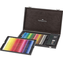 Faber-Castell Polychromos 48 Coloured Pencils Wooden Box Case Set 18-110006 - SuperOffice