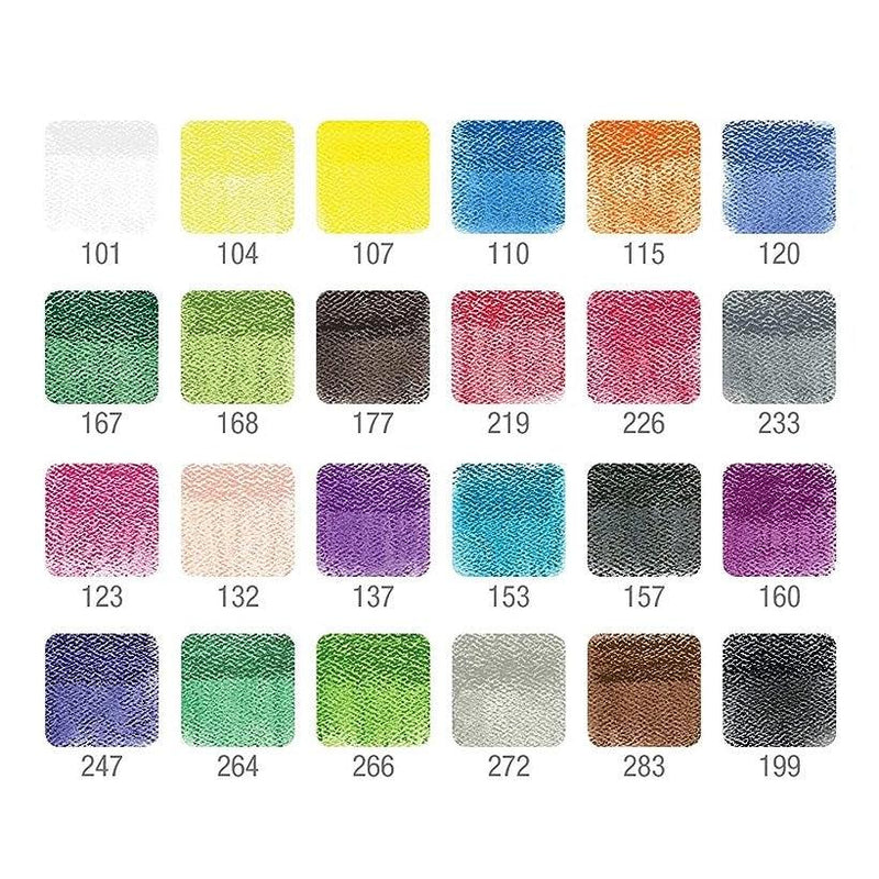 Faber-Castell Polychromos Pastels Crayons Blocks Colours 24 Pack 27-128524 - SuperOffice