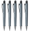 Faber-Castell Polymatic Mechanical Pencil Pacer 0.7mm Grey 5 Pack 31-133388 (5 Pack) - Grey 0.7mm - SuperOffice