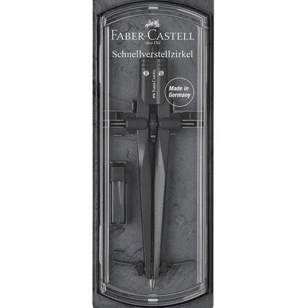 Faber-Castell Quick Set Premium Compass Black Stone Technical Drawing 74-174530 - SuperOffice