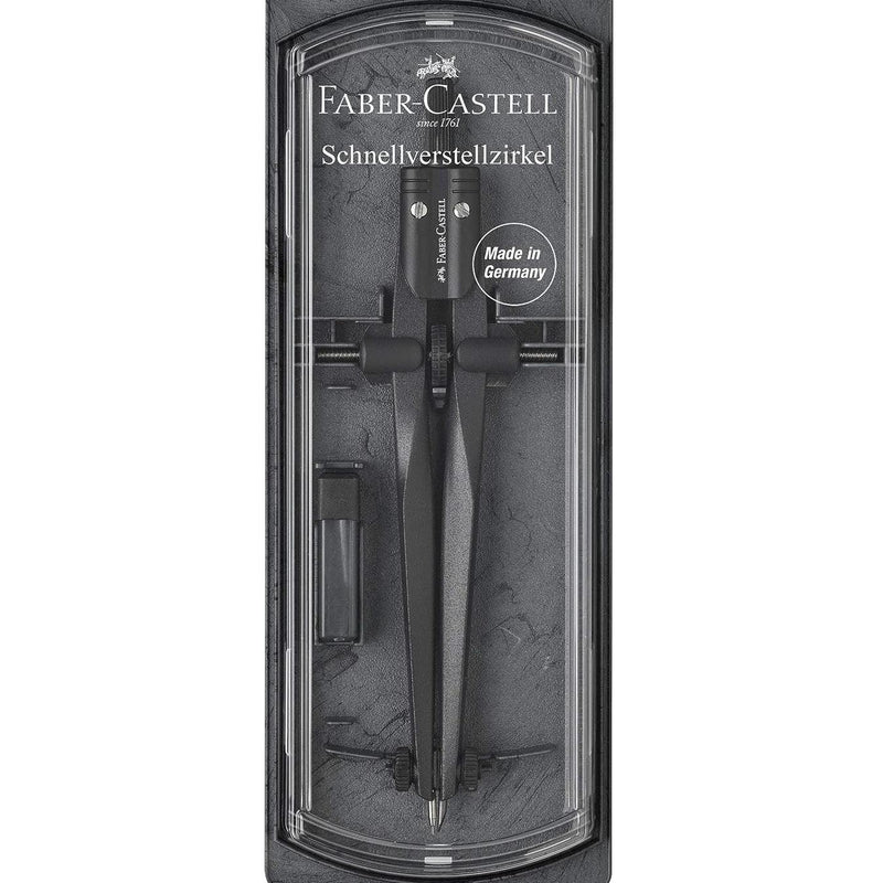 Faber-Castell Quick Set Premium Compass Black Stone Technical Drawing 74-174530 - SuperOffice