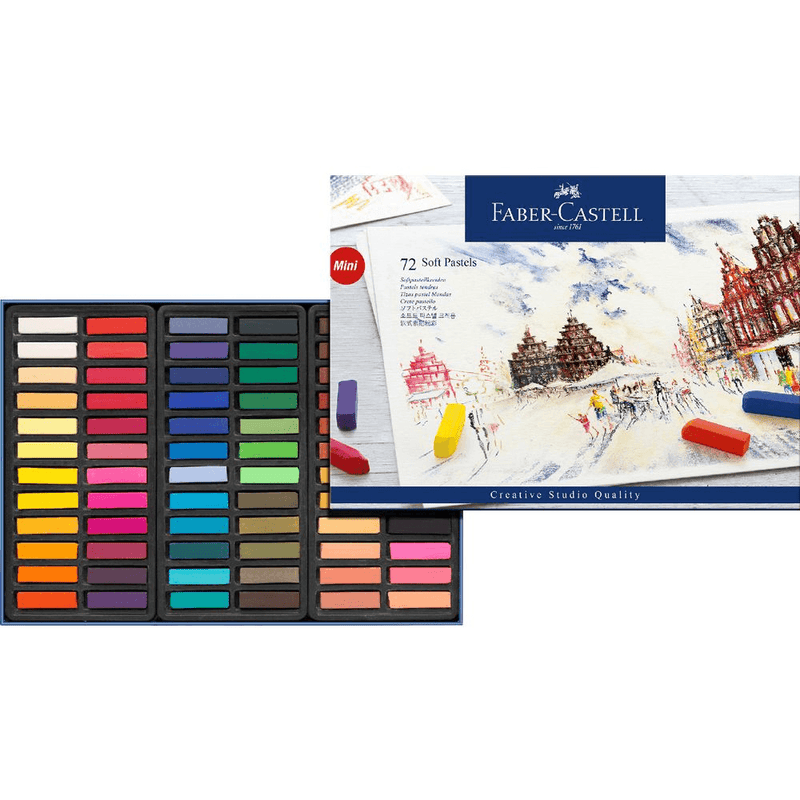 Faber-Castell Soft Pastels 72 Pack Assorted Colours Creative Studio Mini Crayons 27-128272 - SuperOffice