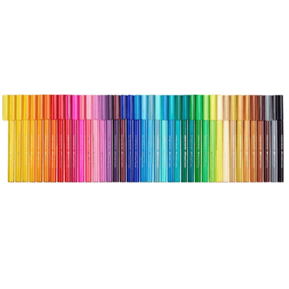 Faber-Castell Travel Connector Pens 40 Pack Tin Carrying Case Colouring Book Set 63-155535 - SuperOffice