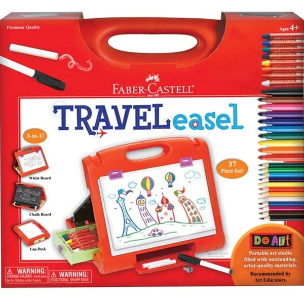 Faber-Castell Travel Easel Crayons Coloured Pencils Markers 37pc Art Set 88-14574 - SuperOffice