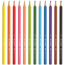 Faber-Castell Tri-Grip Triangular Coloured Pencils Assorted Pack 12 16-115853 - SuperOffice