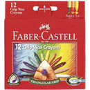 Faber-Castell Triangular Grip Wax Crayons Assorted Pack 12 21120093 - SuperOffice