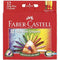 Faber-Castell Triangular Grip Wax Crayons Assorted Pack 12 21120093 - SuperOffice