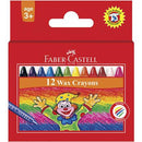 Faber-Castell Wax Crayons Assorted Box 12 21-120052 - SuperOffice