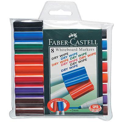 Faber-Castell Whiteboard Markers Bullet 2Mm Assorted Wallet 8 67-1592082 - SuperOffice