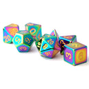 FanRoll by Metallic Dice Games MDG Metal Polyhedral Dice Set - Torched Rainbow Accessories 852678889162 - SuperOffice