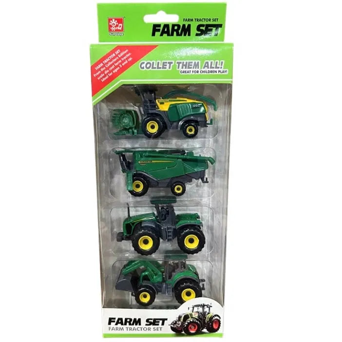 Farm Set Toy Tractor Vehicles Mini Pack 4 608R - SuperOffice