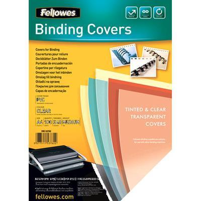 Fellowes Binding Cover Pvc A4 240 Micron Clear Pack 100 53762 - SuperOffice