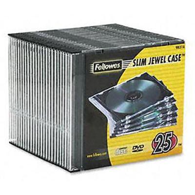 Fellowes Cd Jewel Case Slimline Black Pack 25 98316 - SuperOffice