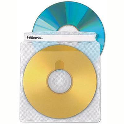 Fellowes Cd Sleeve Polypropylene Clear Pack 25 90661 - SuperOffice