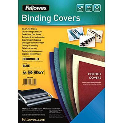 Fellowes Chromolux Binding Covers Gloss A4 Blue Pack 100 5378203 - SuperOffice