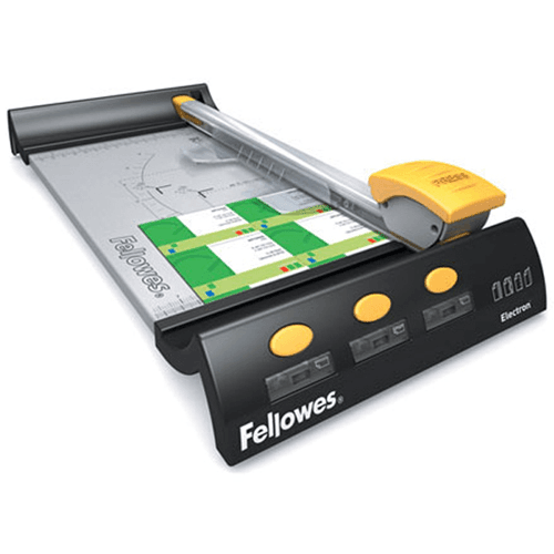 Fellowes Electron Rotary Trimmer 10 Sheet A3 Black/Silver Paper Cutter 5410501 - SuperOffice