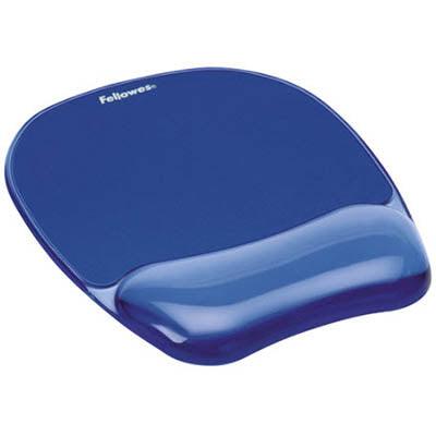 Fellowes Gel Crystals Mouse Pad And Wrist Rest Blue 91141 - SuperOffice