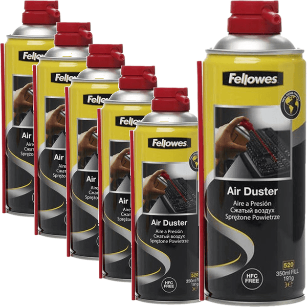 Fellowes HFC Free Air Duster Cleaner Can 350g Spray Nozzle Pack 6 9974905 (6 Pack) - SuperOffice