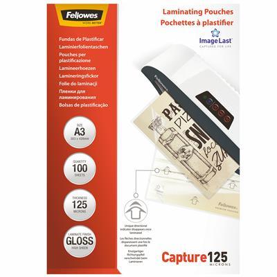 Fellowes Imagelast Laminating Pouch Gloss 125 Micron A3 Clear Pack 100 5307506 - SuperOffice