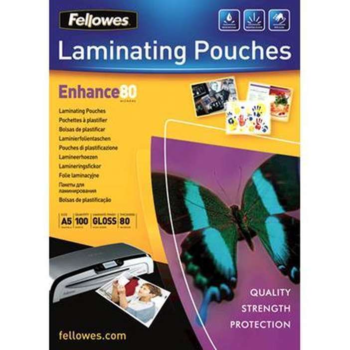 Fellowes Imagelast Laminating Pouch Gloss 80 Micron A5 Clear Pack 100 5306002 - SuperOffice
