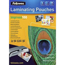 Fellowes Impress Laminating Pouch Gloss 100 Micron A3 Clear Pack 100 5351205 - SuperOffice