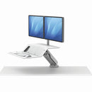 Fellowes Lotus Rt Sit Stand Workstation Dual Monitor White 8081801 - SuperOffice