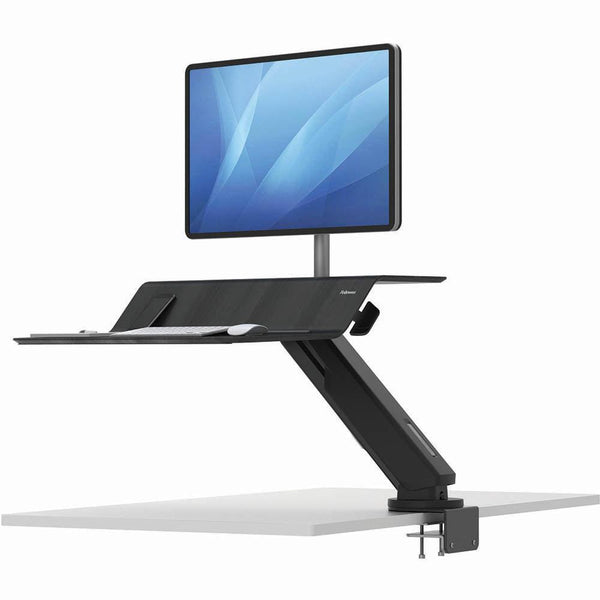 Fellowes Lotus Rt Sit Stand Workstation Single Monitor Black 8081501 - SuperOffice