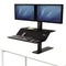 Fellowes Lotus Ve Sit Stand Workstation Dual Monitor Black 8082001 - SuperOffice