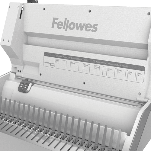 Fellowes Lyra 3-In-1 Manual Binding Centre Machine Plastic Comb White 5603101 - SuperOffice