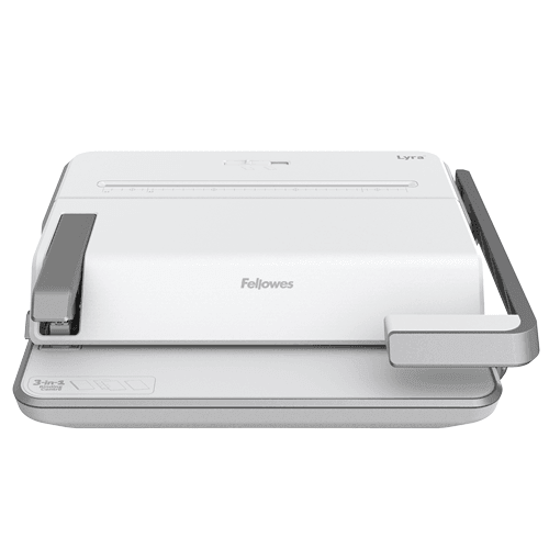 Fellowes Lyra 3-In-1 Manual Binding Centre Machine Plastic Comb White 5603101 - SuperOffice