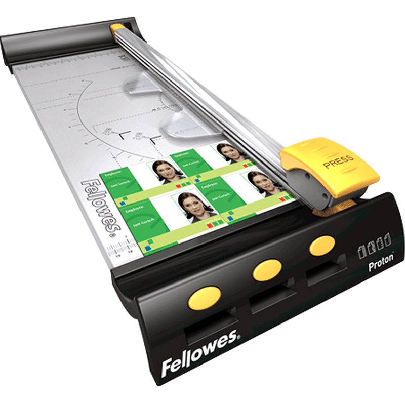 Fellowes Proton Rotary Trimmer 10 Sheet A3 Paper Cutter Black/Silver 5410301 - SuperOffice