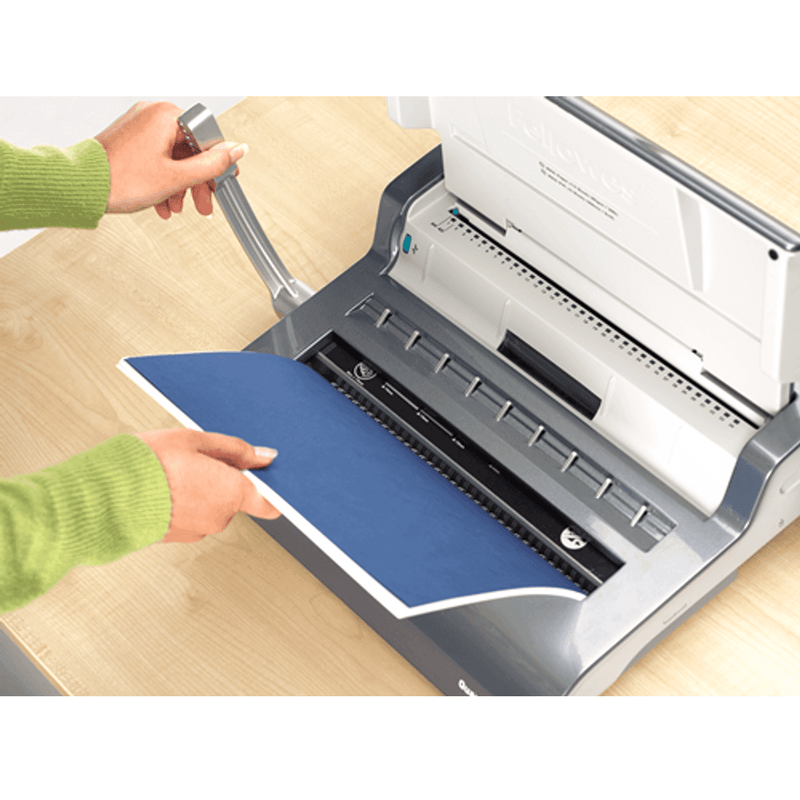 Fellowes Quasar Wire Binding Machine Binder Manual 34 Loop Metallic Grey 5224101 - SuperOffice