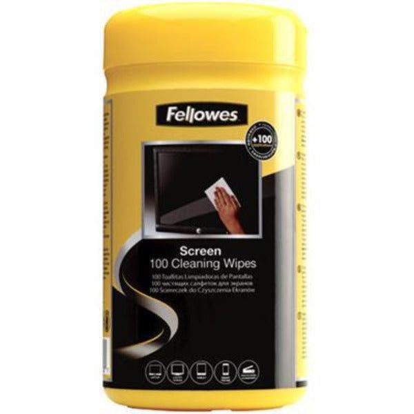 Fellowes Screen Cleaning Wipes Tub 100 99703 - SuperOffice