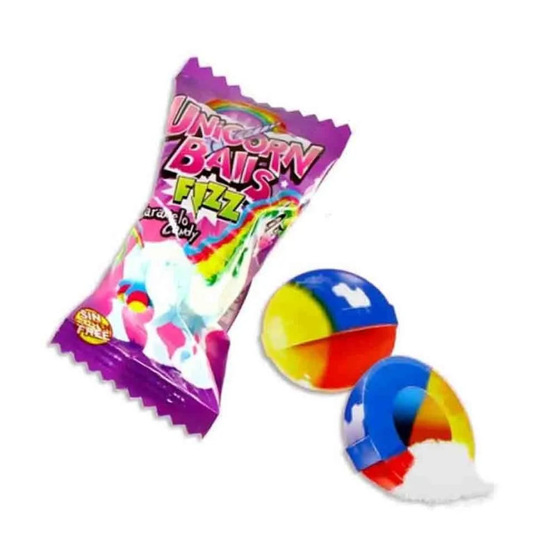 Fini Unicorn Balls Caramelo Fizz Candy Lollies 200 Bulk Box Pack 942870 - SuperOffice