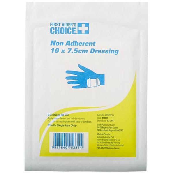 First Aiders Choice Non-Adherent Dressing Pad 75 X 100Mm 22575 - SuperOffice