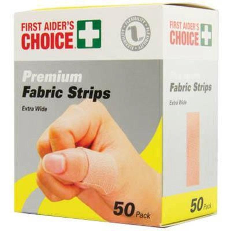First Aiders Choice Premium Fabric Strips Box 50 (1 Box) 69035 - SuperOffice