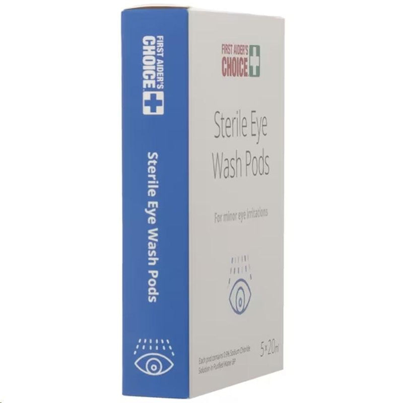 First Aiders Choice Saline Eye And Wound Wash 20mL 5 Pack 570358 - SuperOffice