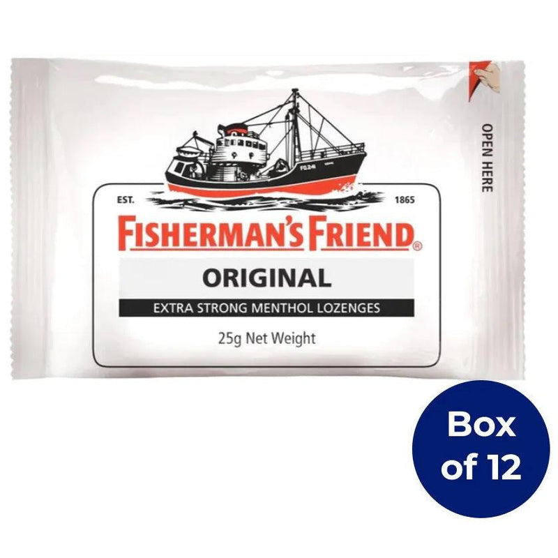 Fisherman's Friend Original Extra Strong Menthol Lozenges 25g Box 12 5000357105545 (Original) - SuperOffice
