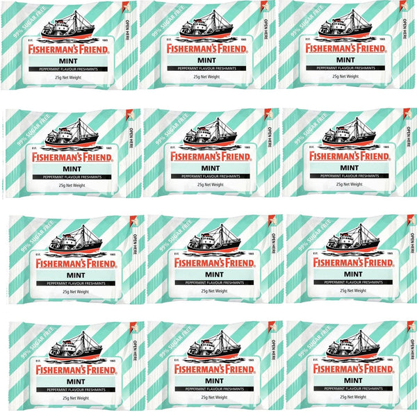 Fisherman's Friend Peppermint Sugar Free Mints 25g Box 12|SuperOffice