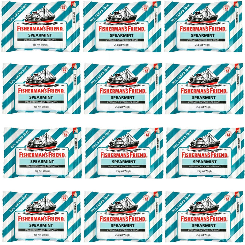 Fisherman's Friend Spearmint Sugar Free Mints 25g Box 12 5000357105590 (Spearmint) - SuperOffice