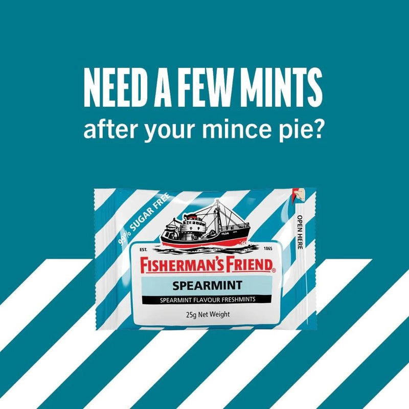 Fisherman's Friend Spearmint Sugar Free Mints 25g Box 12 5000357105590 (Spearmint) - SuperOffice