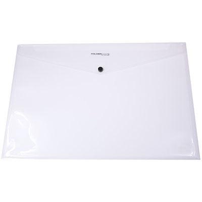 Foldermate Pop Gear Document Wallet Pp Button Closure A3 Clear 100852044 - SuperOffice
