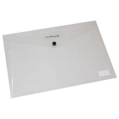 Foldermate Pop Gear Document Wallet Pp Button Closure A4 Smoke 100852062 - SuperOffice