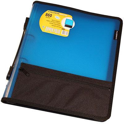 Foldermate Pp Zipper Ring Binder Folio 2O 25Mm A4 Blue 100852090 - SuperOffice