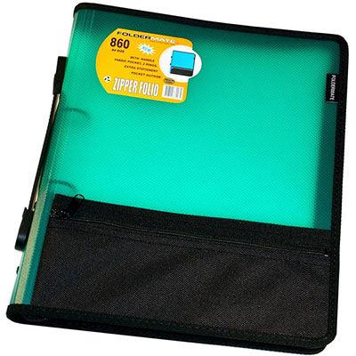 Foldermate Pp Zipper Ring Binder Folio 2O 25Mm A4 Green 100852091 - SuperOffice