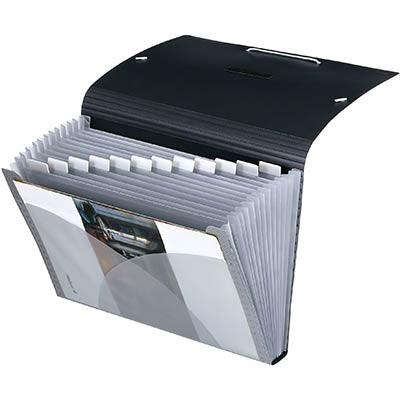 Foldermate Style Plus Expanding File Pp 13 Pockets A4 Steel Silver 100852076 - SuperOffice