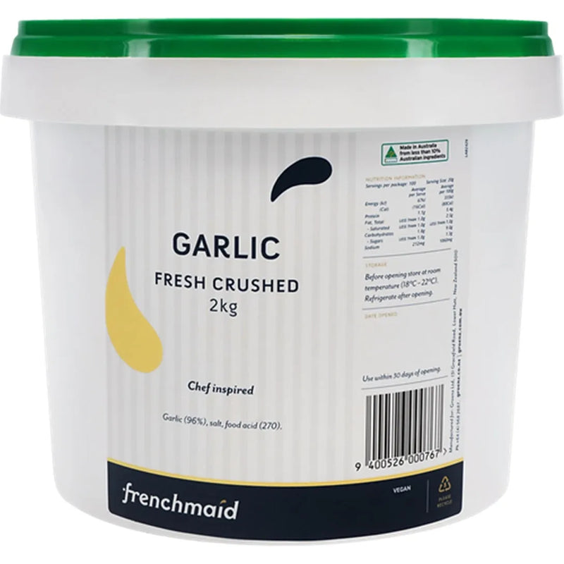 Frenchmaid Fresh Crushed Garlic 2kg Bulk Size 95555 - SuperOffice